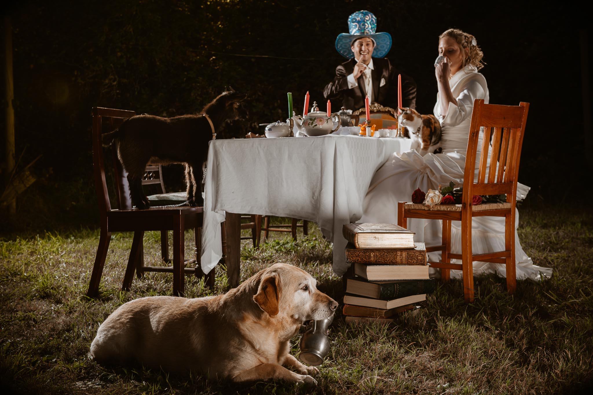 Séance couple après mariage fantastique & poétique inspirée de l’univers Disney près de Nantes par Geoffrey Arnoldy photographe