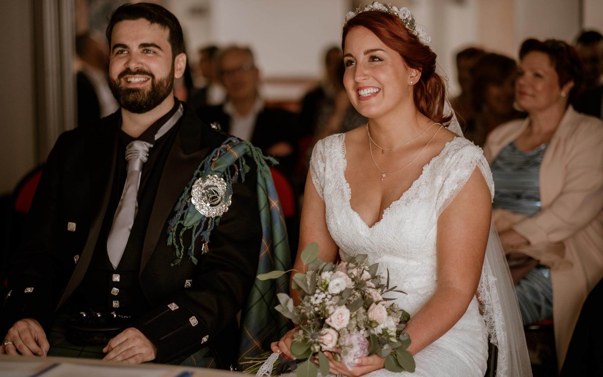 photographies d’un mariage écossais à Arzon, Morbihan