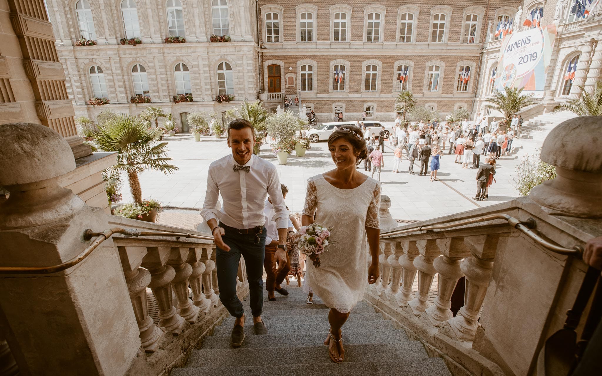 photographies d’un mariage boho chic à Amiens et Montreuil-sur-mer