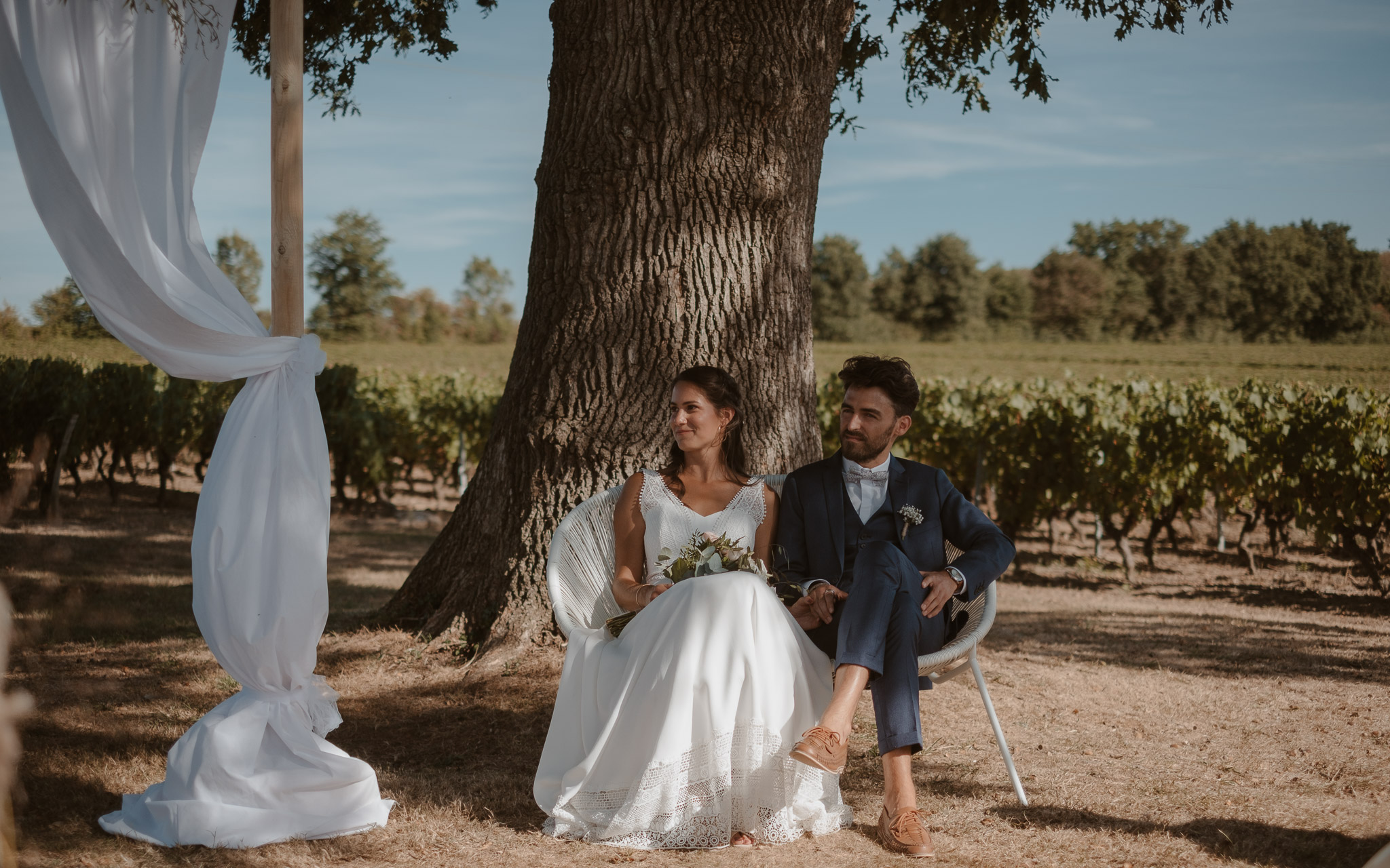 photographies d’un mariage boho-chic dans le vignoble à nantes