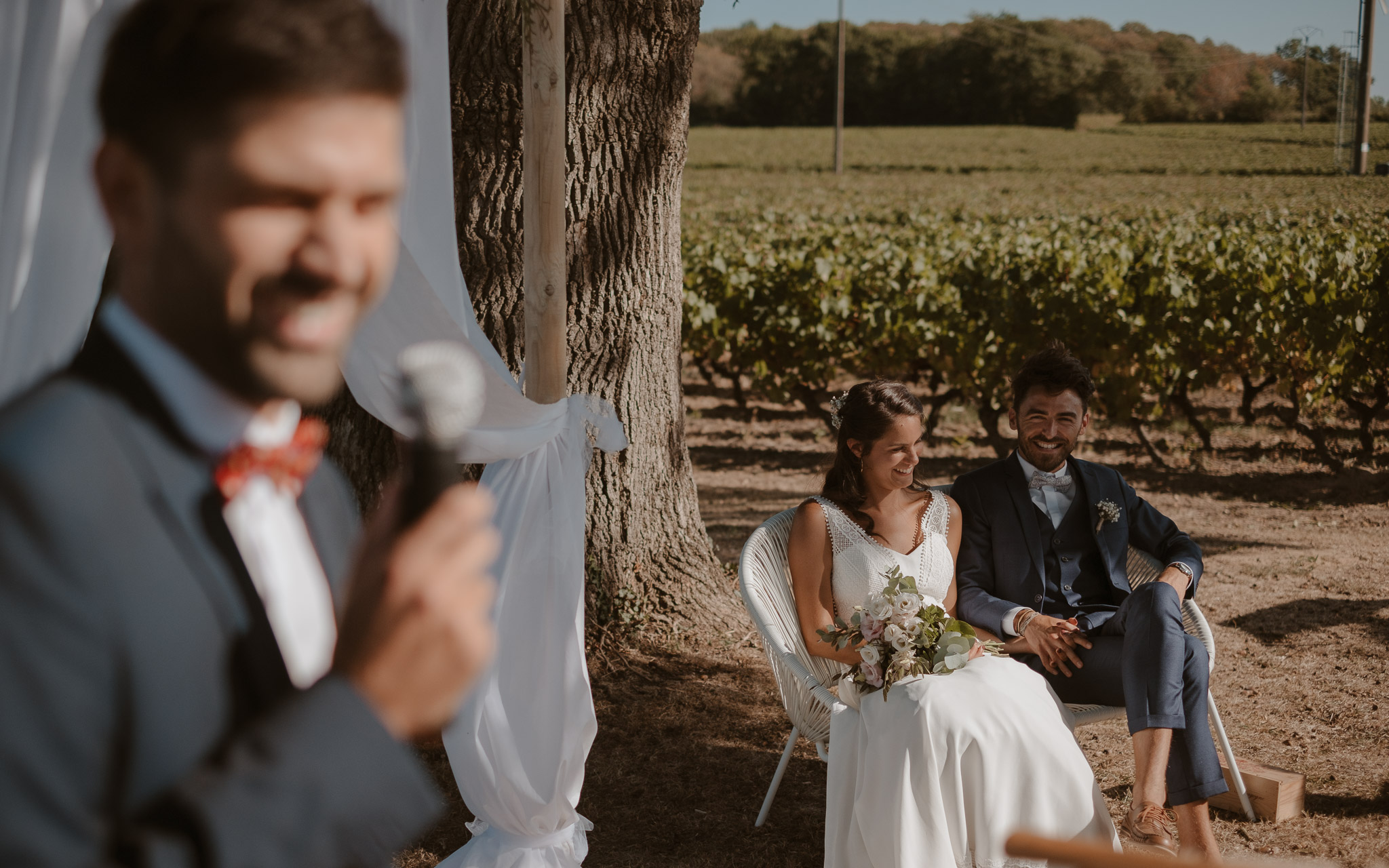 photographies d’un mariage boho-chic dans le vignoble à nantes