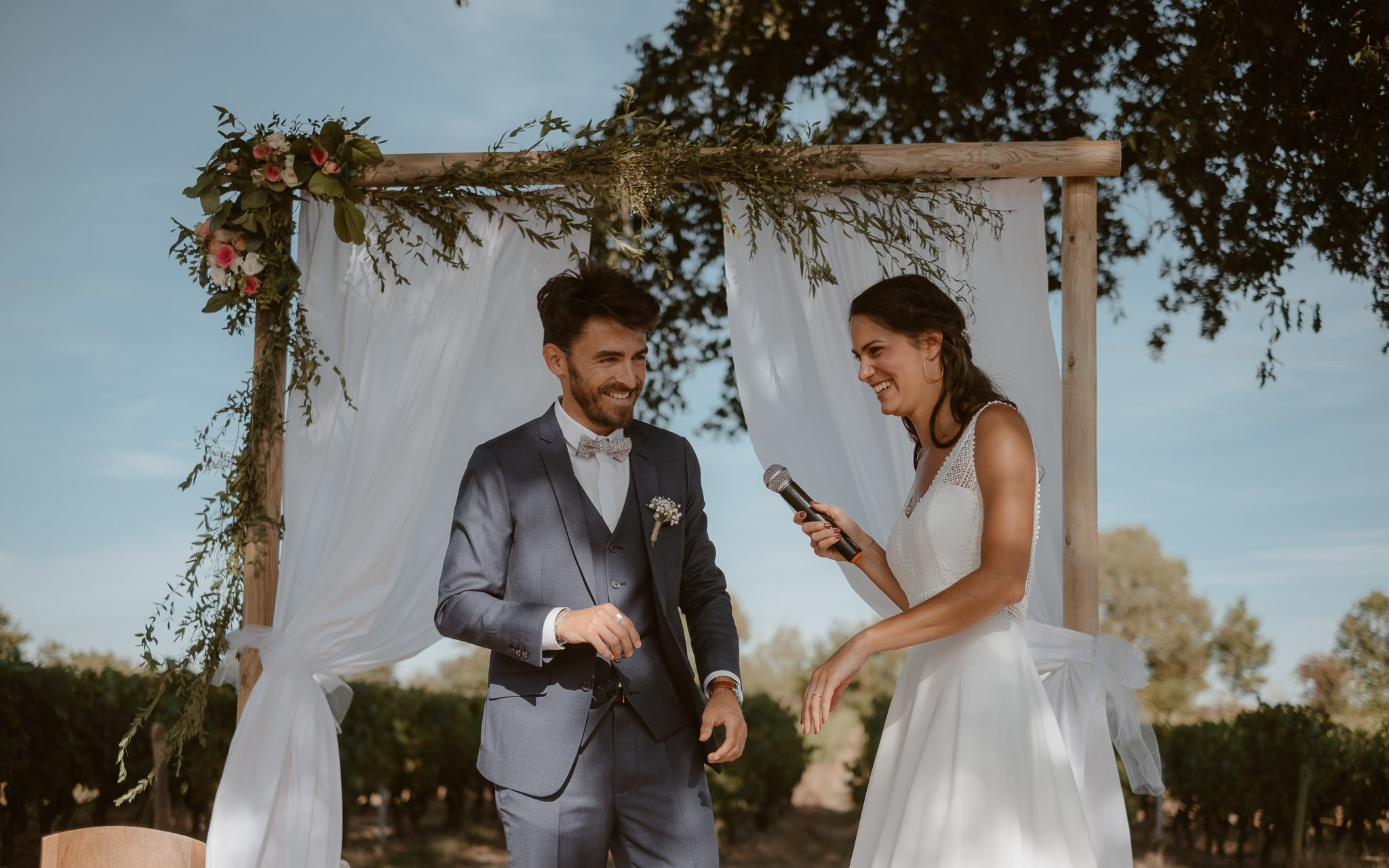 photographies d’un mariage boho-chic dans le vignoble à nantes