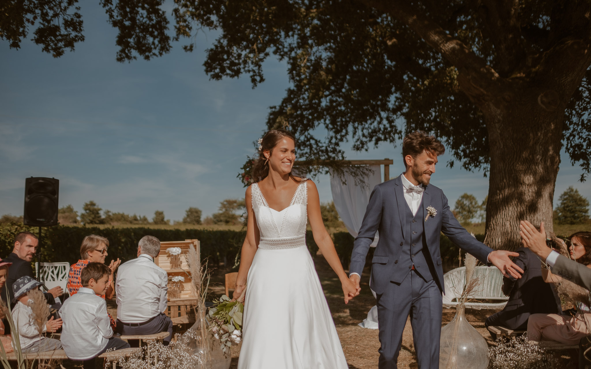 photographies d’un mariage boho-chic dans le vignoble à nantes