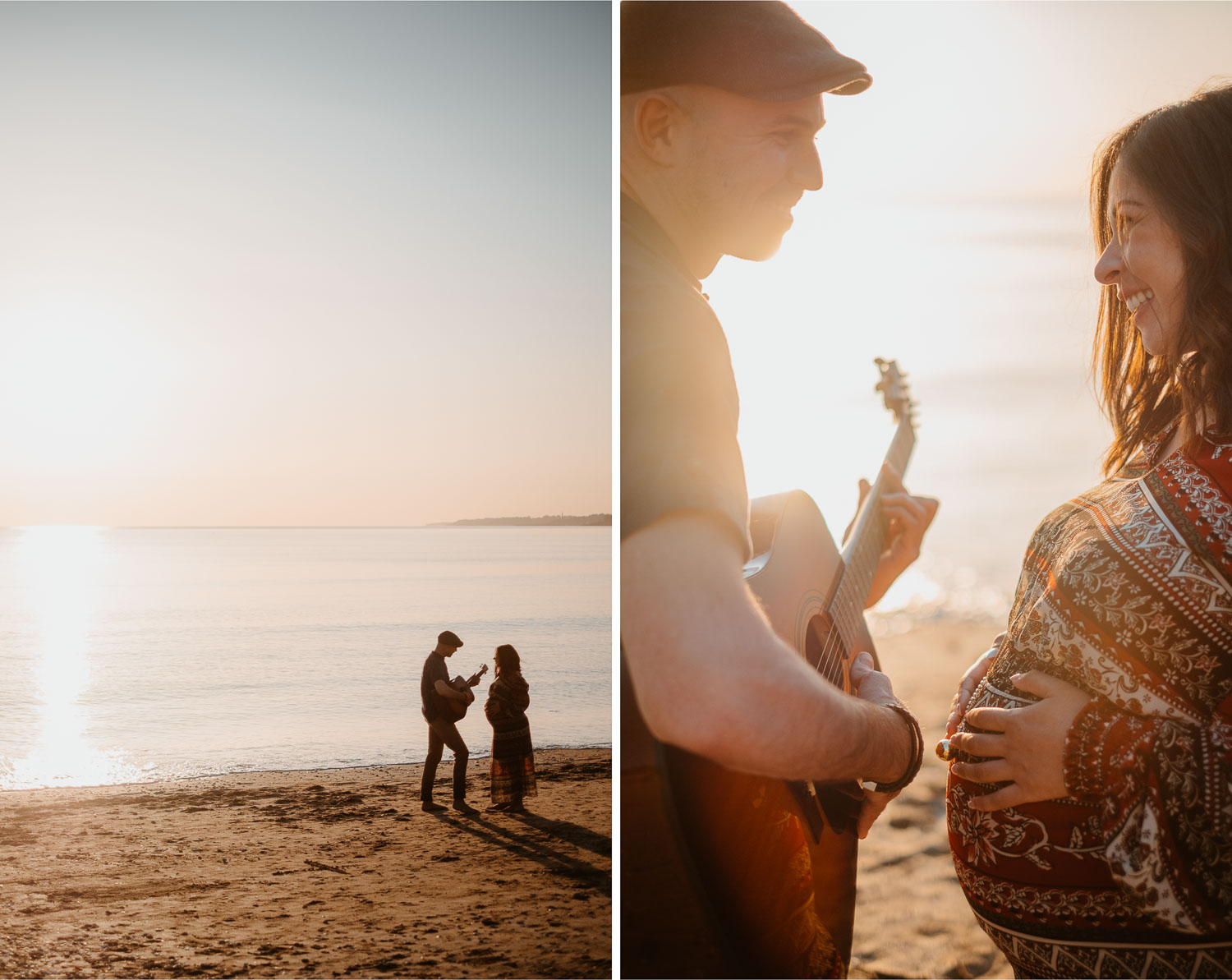 Séance photo grossesse lifestyle couple futurs parents à Nantes Vendée