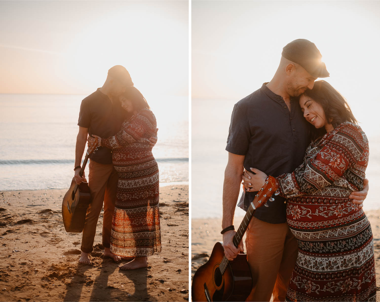 Séance photo grossesse lifestyle couple futurs parents à Nantes Vendée