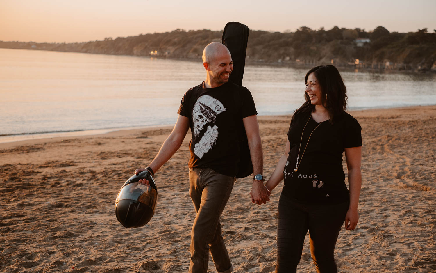 Séance photo grossesse lifestyle couple futurs parents à Nantes Vendée