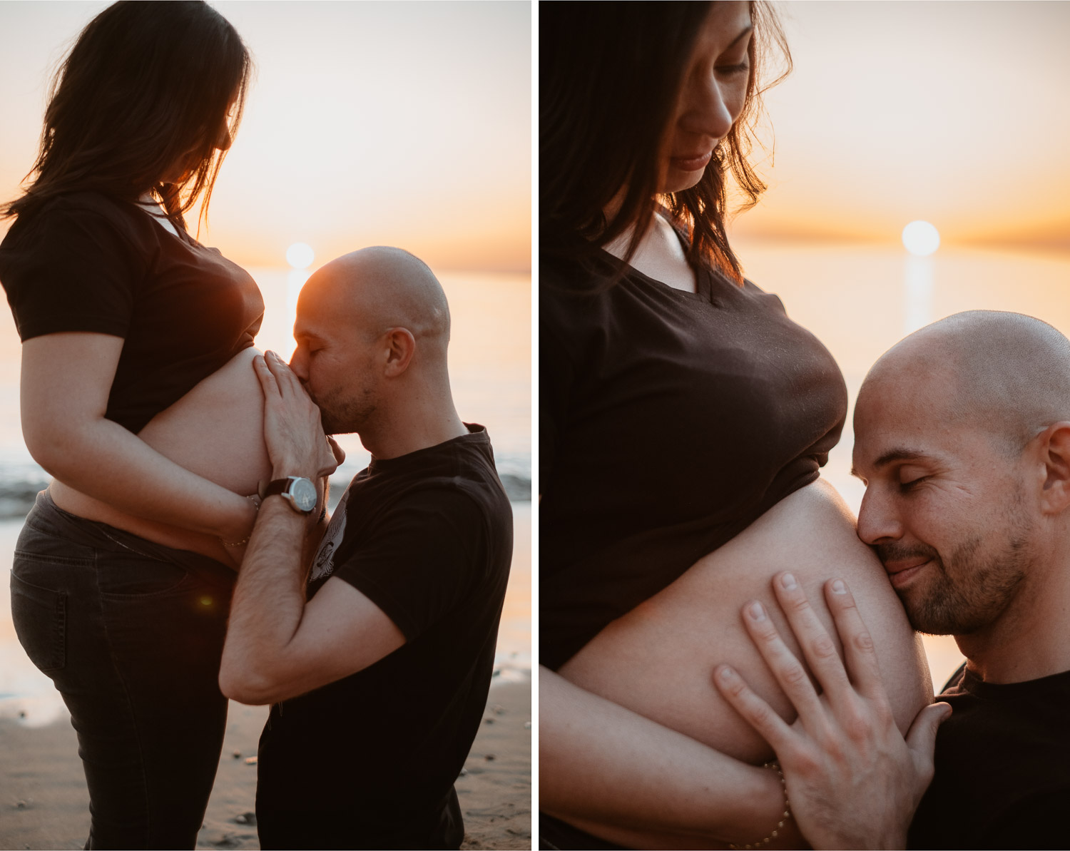Séance photo grossesse lifestyle couple futurs parents à Nantes Vendée