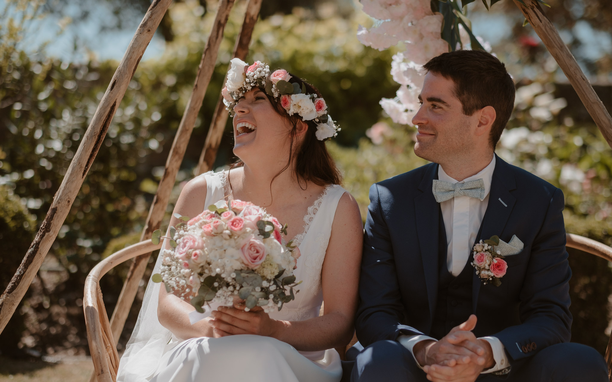 photographies d’un mariage tropical au Château de Saint-Marc à Saint Nazaire