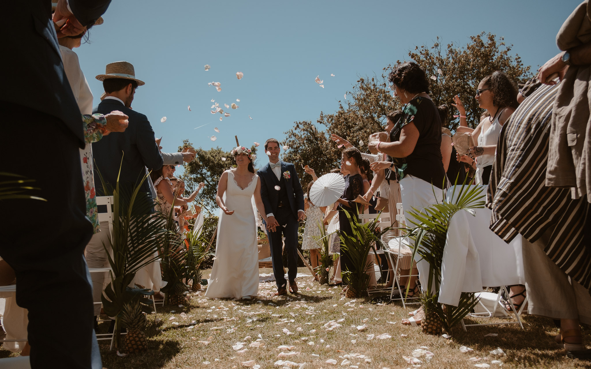 photographies d’un mariage tropical au Château de Saint-Marc à Saint Nazaire