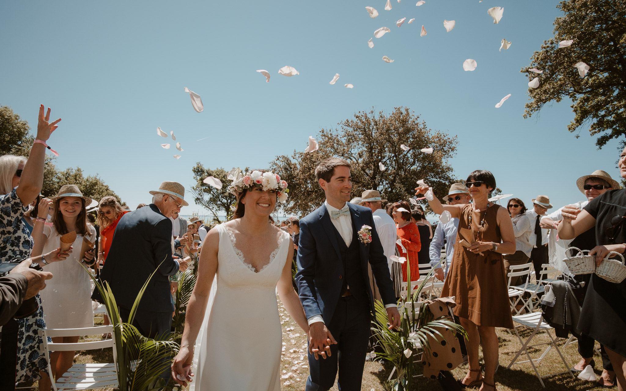 photographies d’un mariage tropical au Château de Saint-Marc à Saint Nazaire