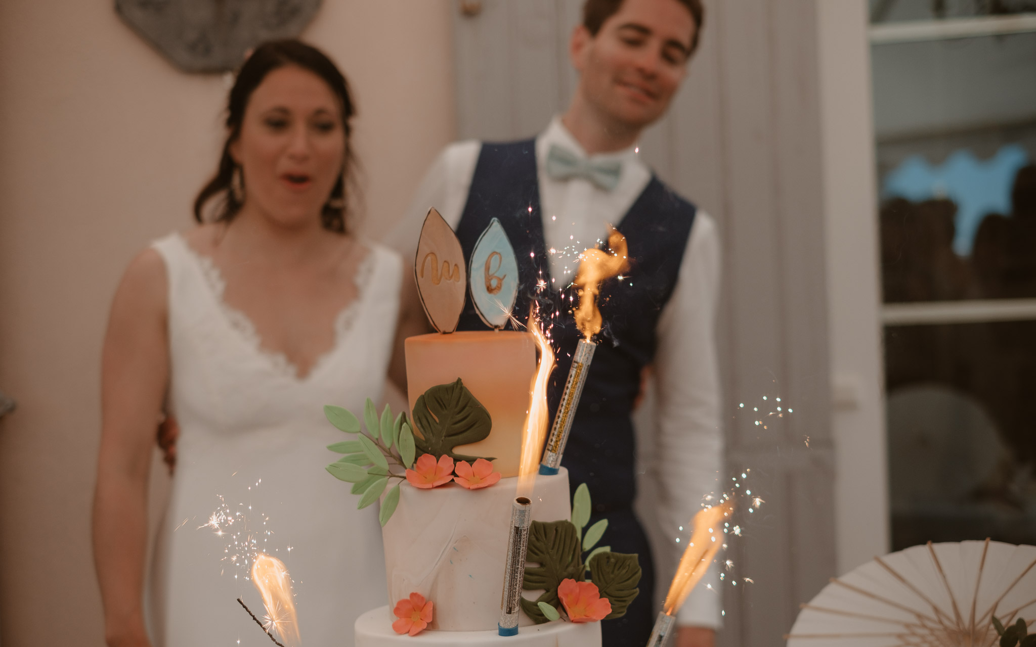 photographies d’un mariage tropical au Château de Saint-Marc à Saint Nazaire