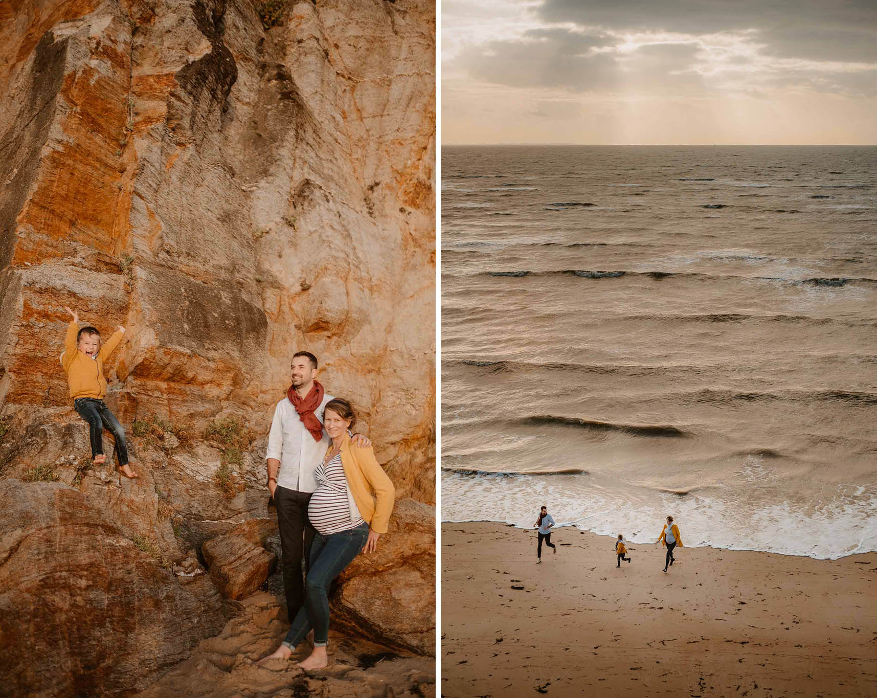 Reportage lifestyle en famille et en extérieur, en pleine nature en bord de mer à Pornic en Pays de la Loire par Geoffrey Arnoldy photographe