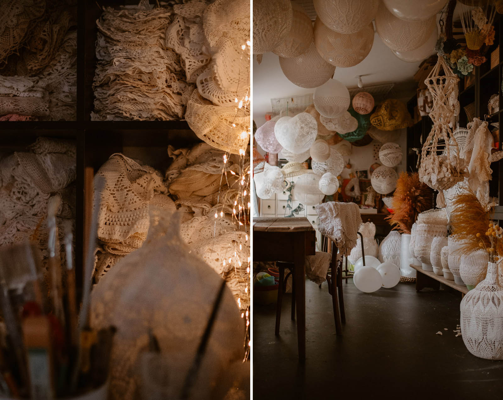 photographies d’une créatrice en design textile & scénographe dans son atelier à Clisson
