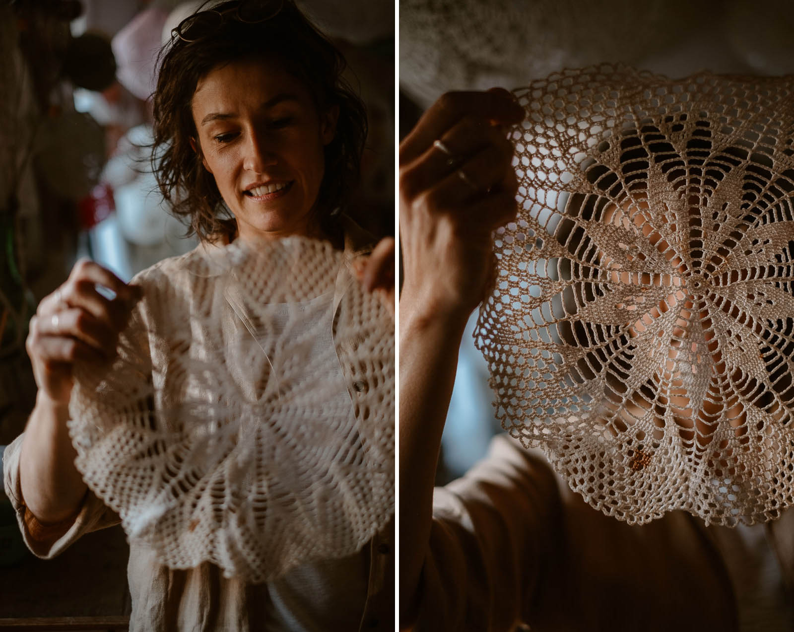 photographies d’une créatrice en design textile & scénographe dans son atelier à Clisson