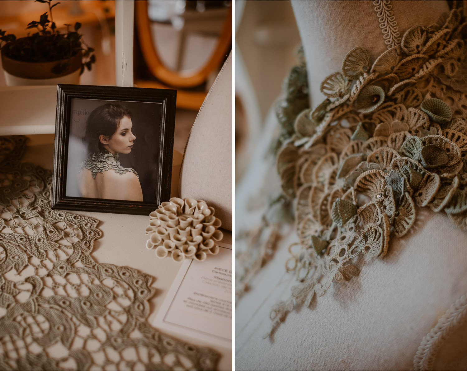 photographies d’une artiste créatrice dans son atelier boutique à Saumur