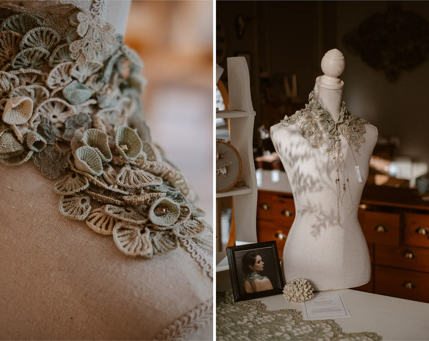 photographies d’une artiste créatrice dans son atelier boutique à Saumur