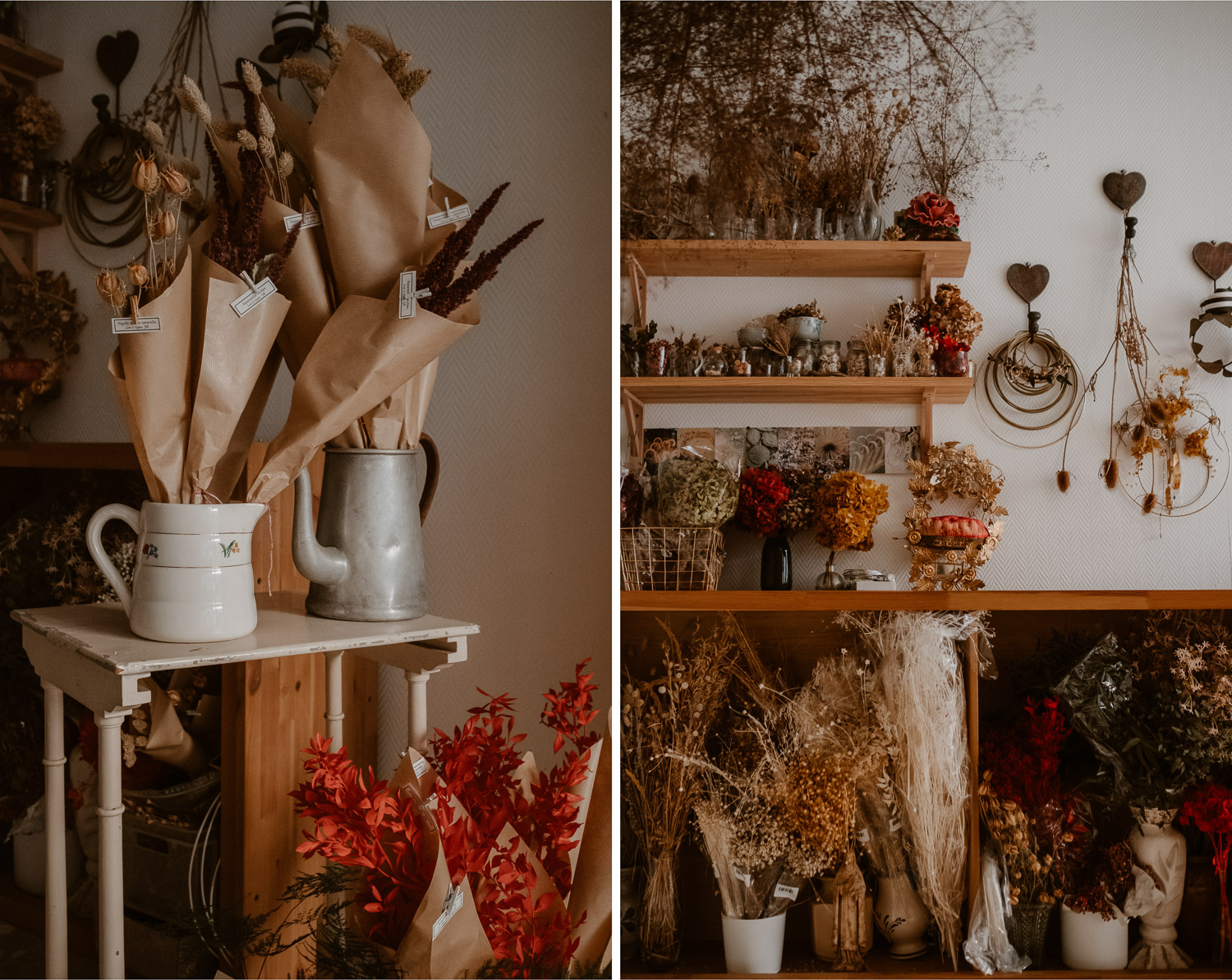 photographies d’une artiste créatrice dans son atelier boutique à Saumur