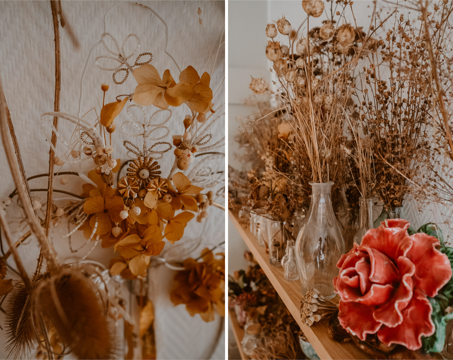 photographies d’une artiste créatrice dans son atelier boutique à Saumur