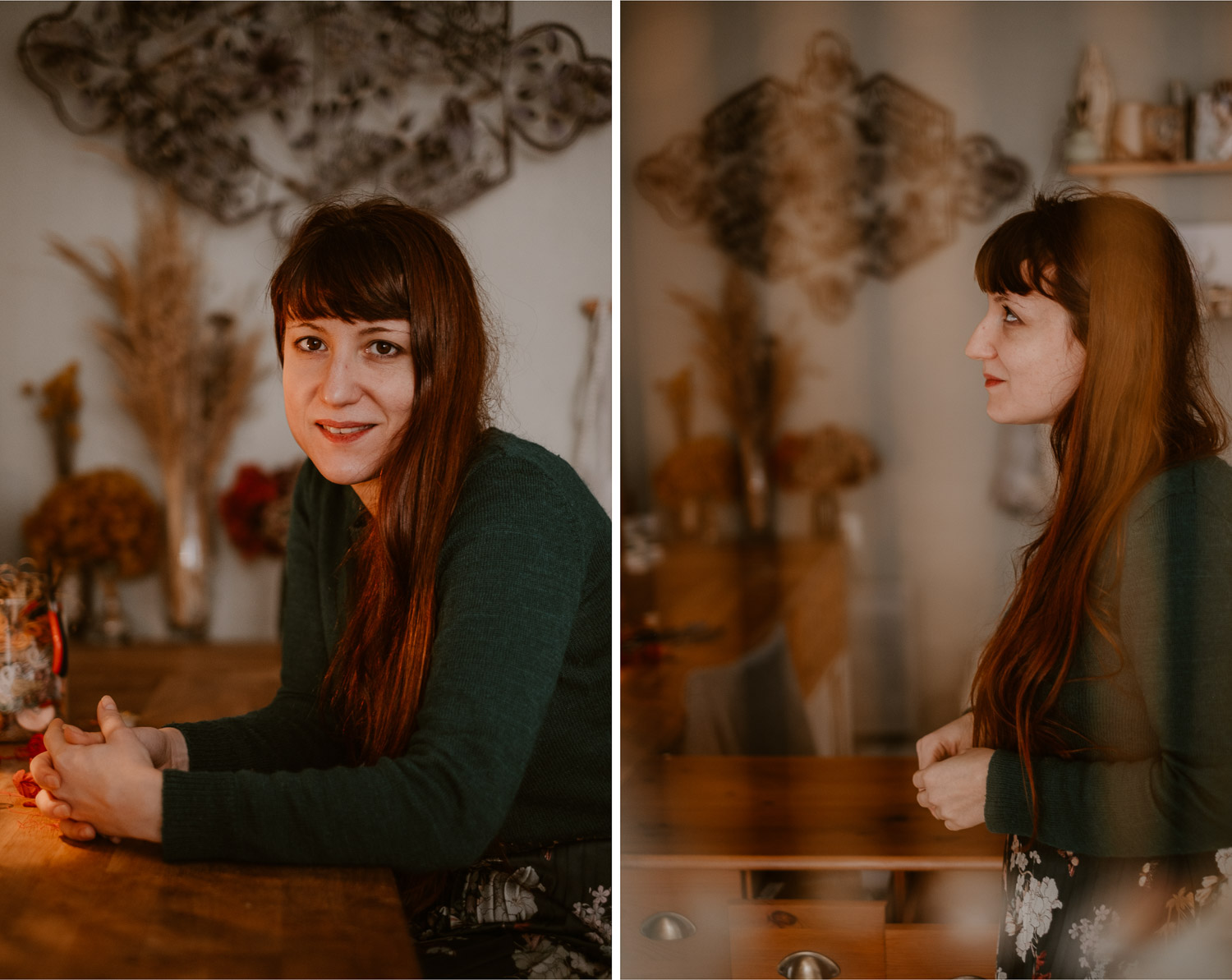 photographies d’une artiste créatrice dans son atelier boutique à Saumur