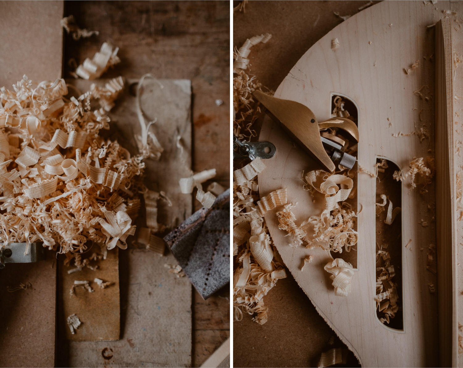 photographies d’un luthier guitare artisan d'art & créateur dans son atelier sur l'ïle de Nantes