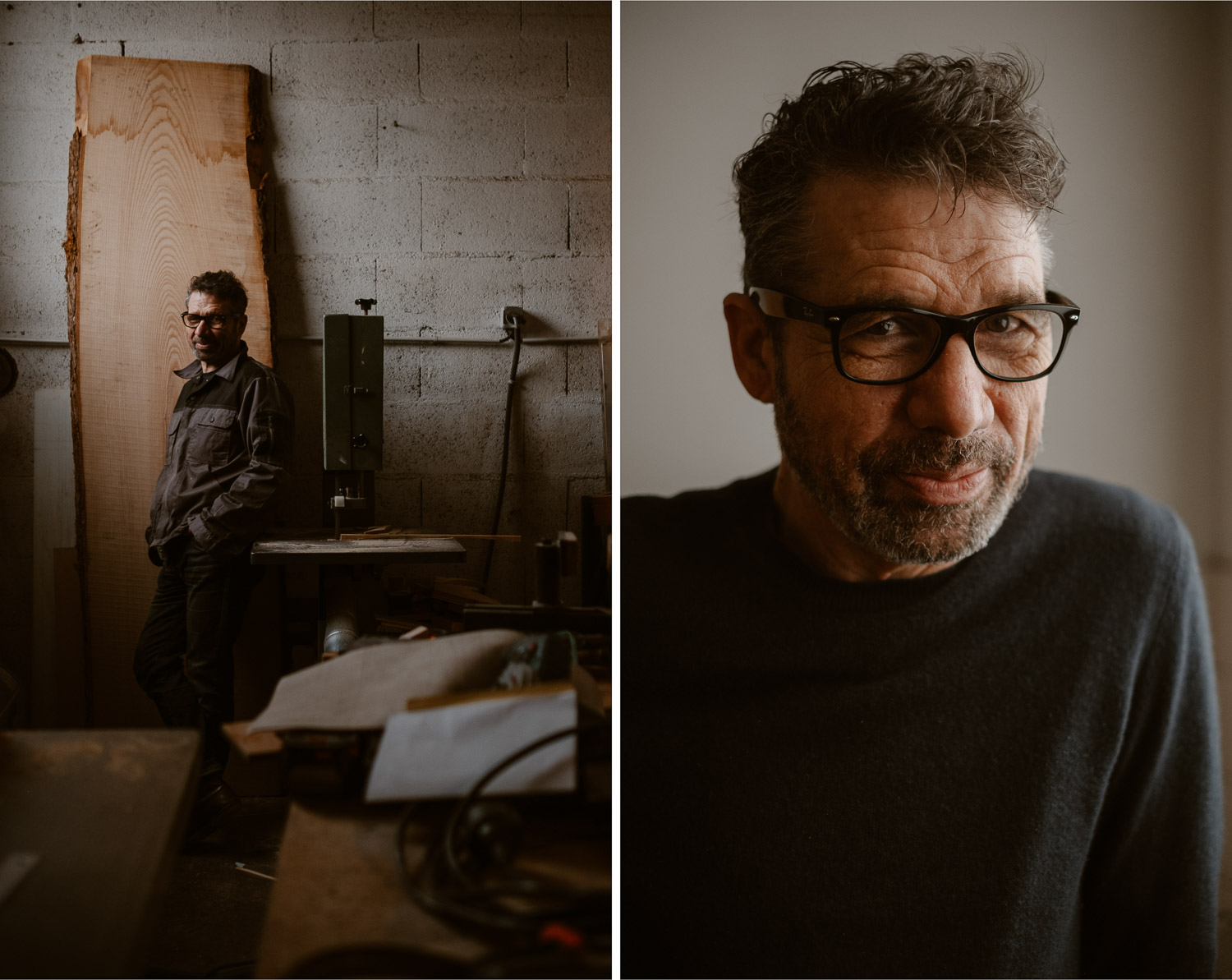 photographies d’un luthier guitare artisan d'art & créateur dans son atelier sur l'ïle de Nantes