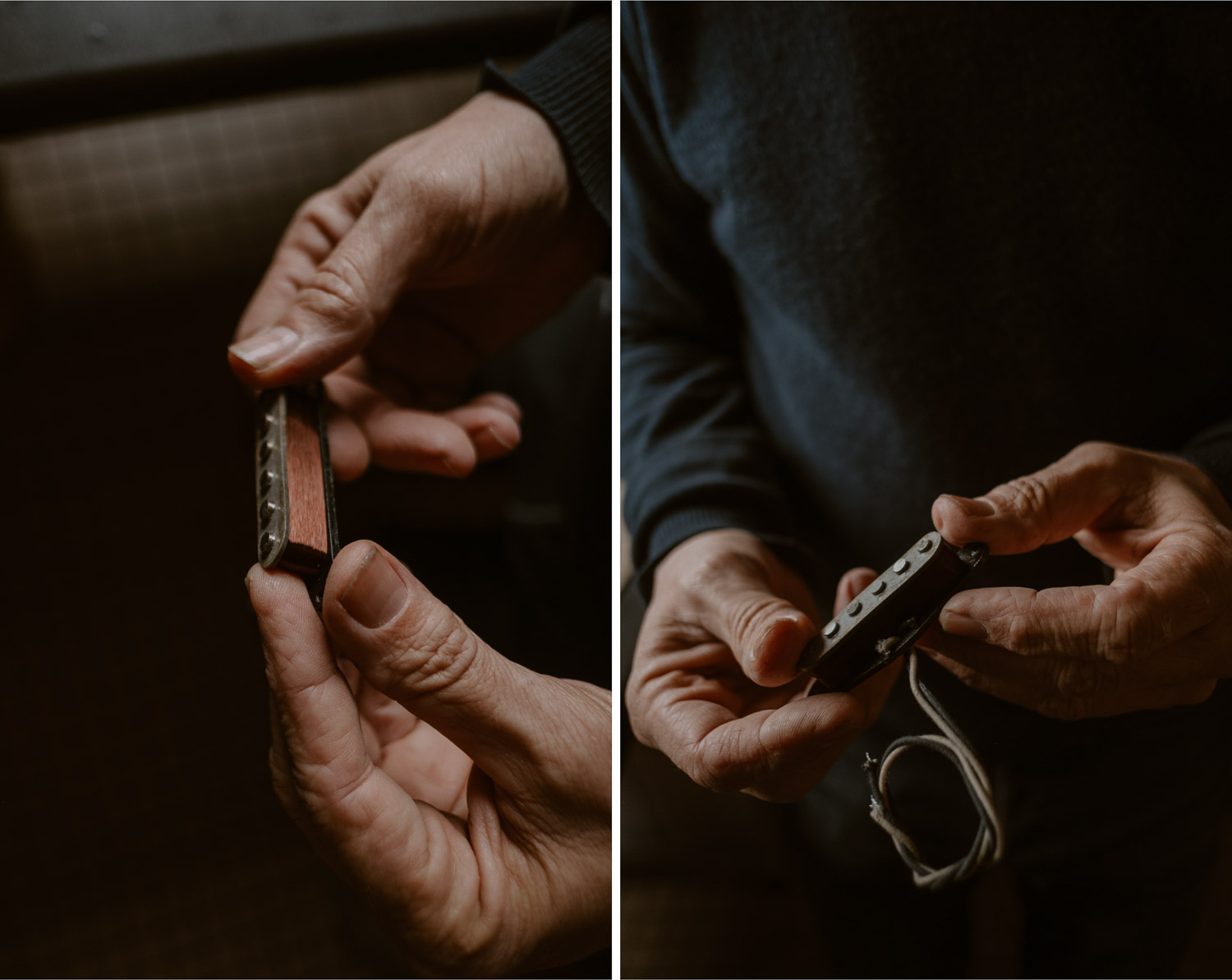 photographies d’un luthier guitare artisan d'art & créateur dans son atelier sur l'ïle de Nantes