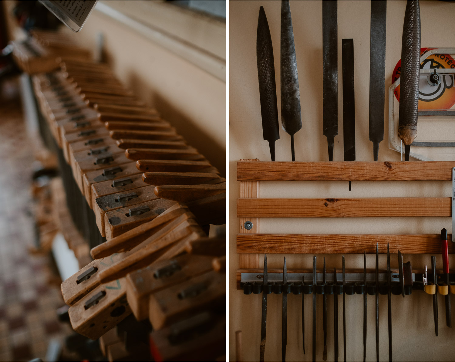 photographies d’un luthier guitare artisan d'art & créateur dans son atelier sur l'ïle de Nantes