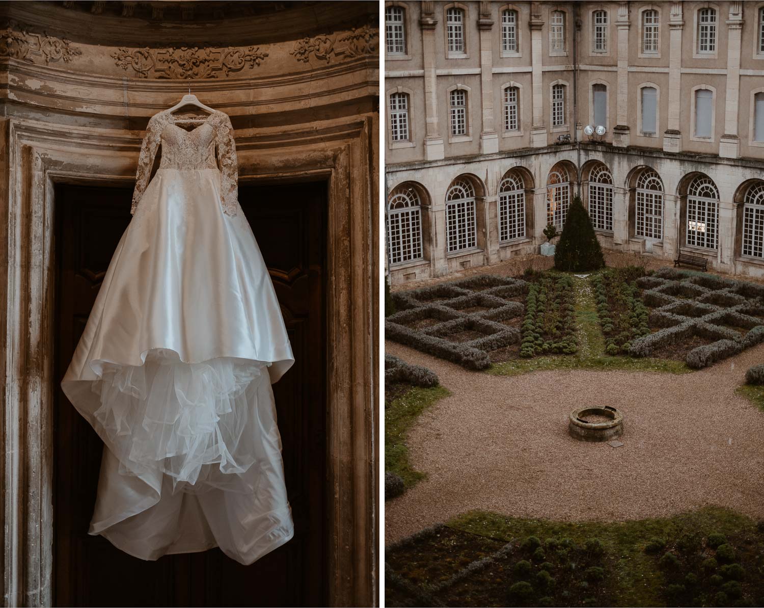 photographies d’un mariage chic d’hiver à l’Abbaye des Prémontrés de Pont-à-Mousson en Meurthe-et-Moselle