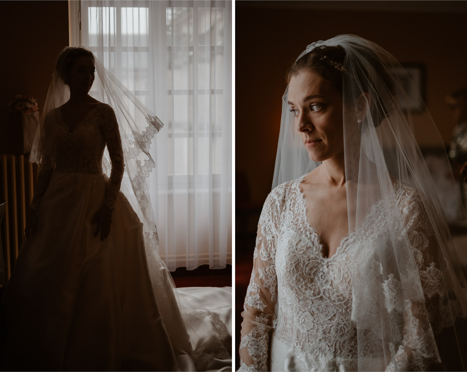 photographies d’un mariage chic d’hiver à l’Abbaye des Prémontrés de Pont-à-Mousson en Meurthe-et-Moselle