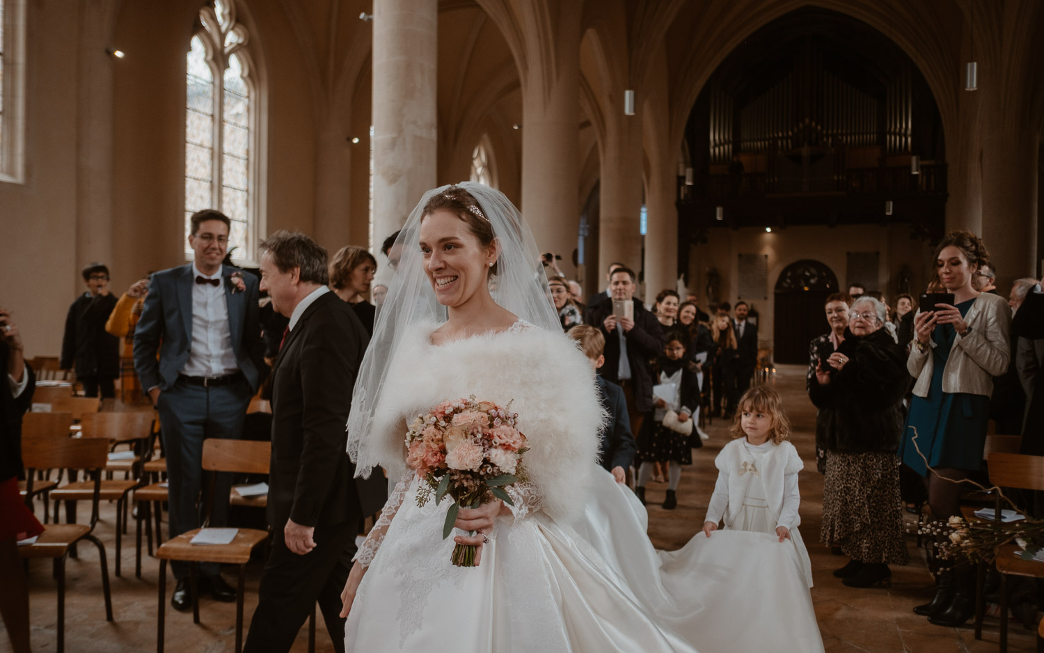 photographies d’un mariage chic d’hiver à l’Abbaye des Prémontrés de Pont-à-Mousson en Meurthe-et-Moselle