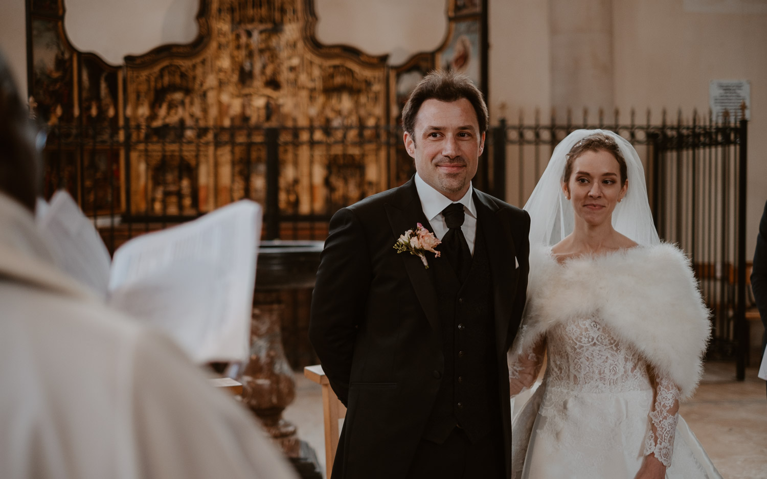 photographies d’un mariage chic d’hiver à l’Abbaye des Prémontrés de Pont-à-Mousson en Meurthe-et-Moselle