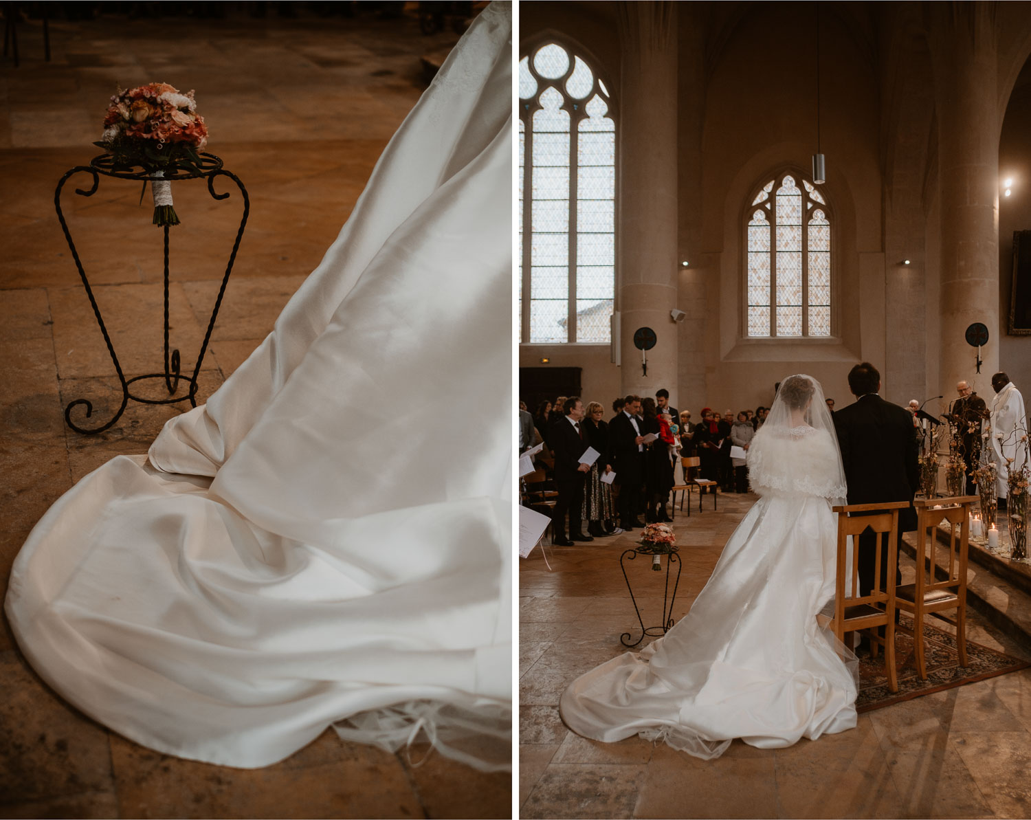 photographies d’un mariage chic d’hiver à l’Abbaye des Prémontrés de Pont-à-Mousson en Meurthe-et-Moselle