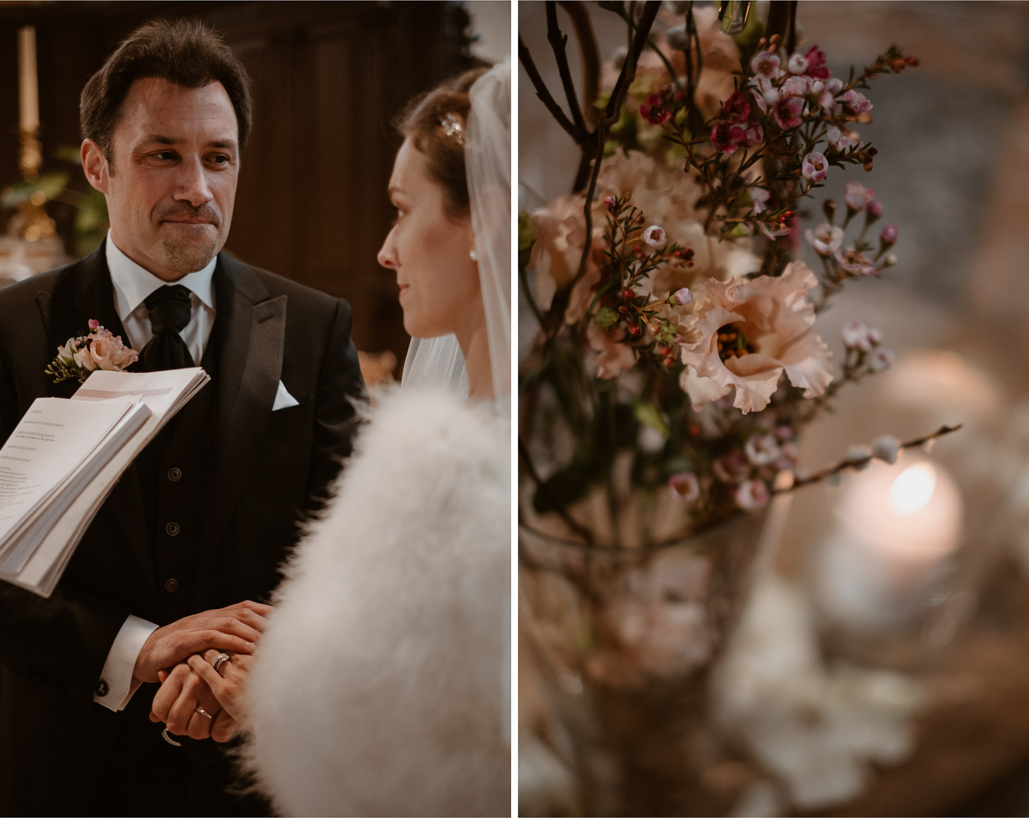 photographies d’un mariage chic d’hiver à l’Abbaye des Prémontrés de Pont-à-Mousson en Meurthe-et-Moselle