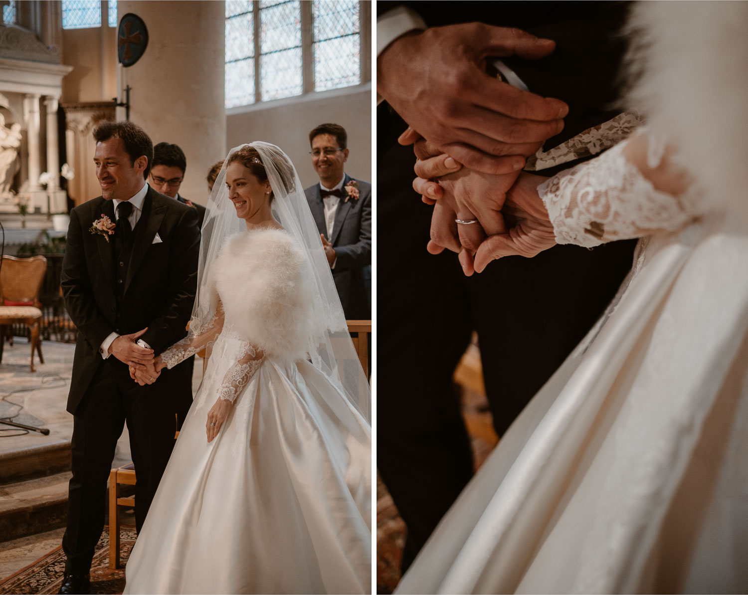 photographies d’un mariage chic d’hiver à l’Abbaye des Prémontrés de Pont-à-Mousson en Meurthe-et-Moselle