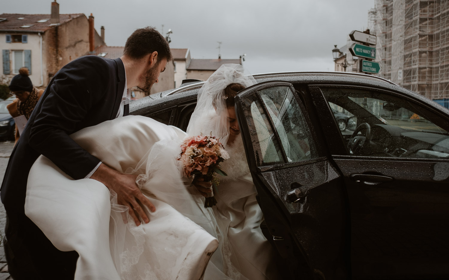 photographies d’un mariage chic d’hiver à l’Abbaye des Prémontrés de Pont-à-Mousson en Meurthe-et-Moselle