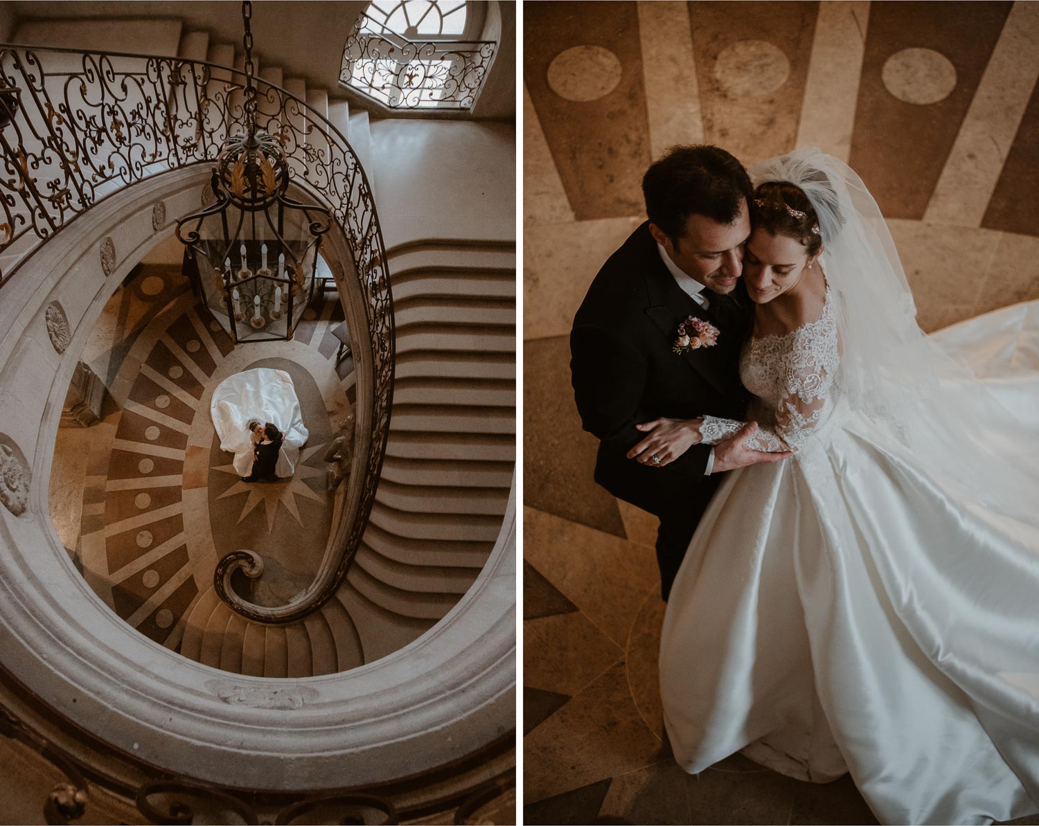 photographies d’un mariage chic d’hiver à l’Abbaye des Prémontrés de Pont-à-Mousson en Meurthe-et-Moselle