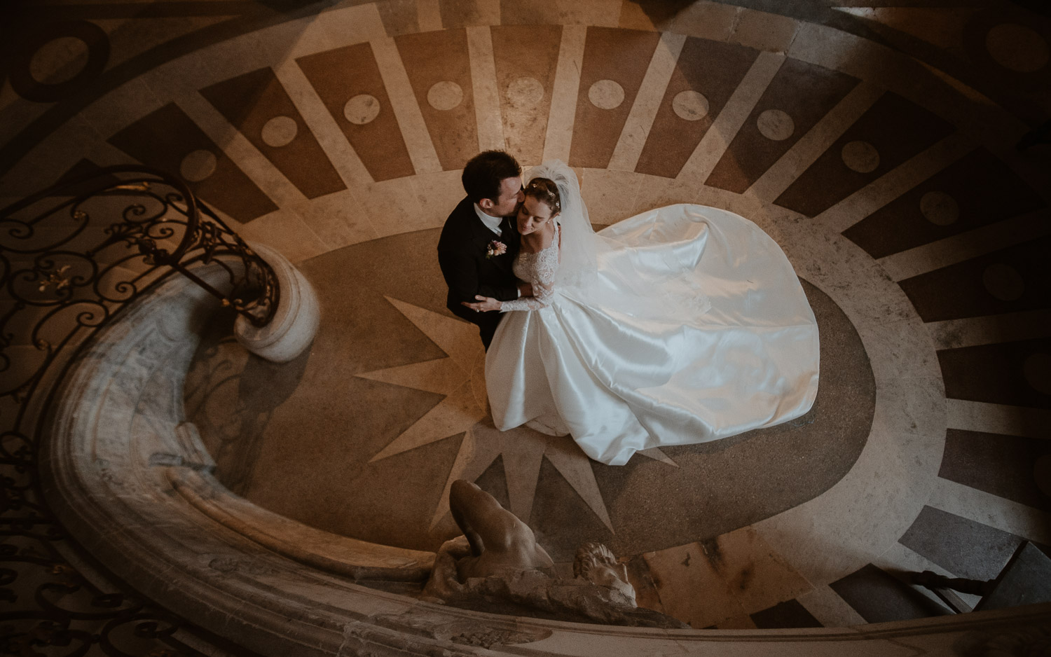 photographies d’un mariage chic d’hiver à l’Abbaye des Prémontrés de Pont-à-Mousson en Meurthe-et-Moselle