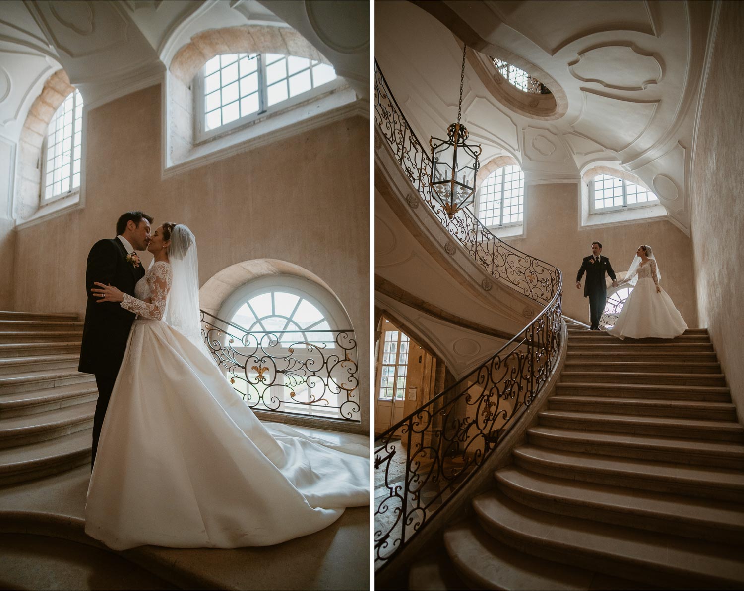 photographies d’un mariage chic d’hiver à l’Abbaye des Prémontrés de Pont-à-Mousson en Meurthe-et-Moselle