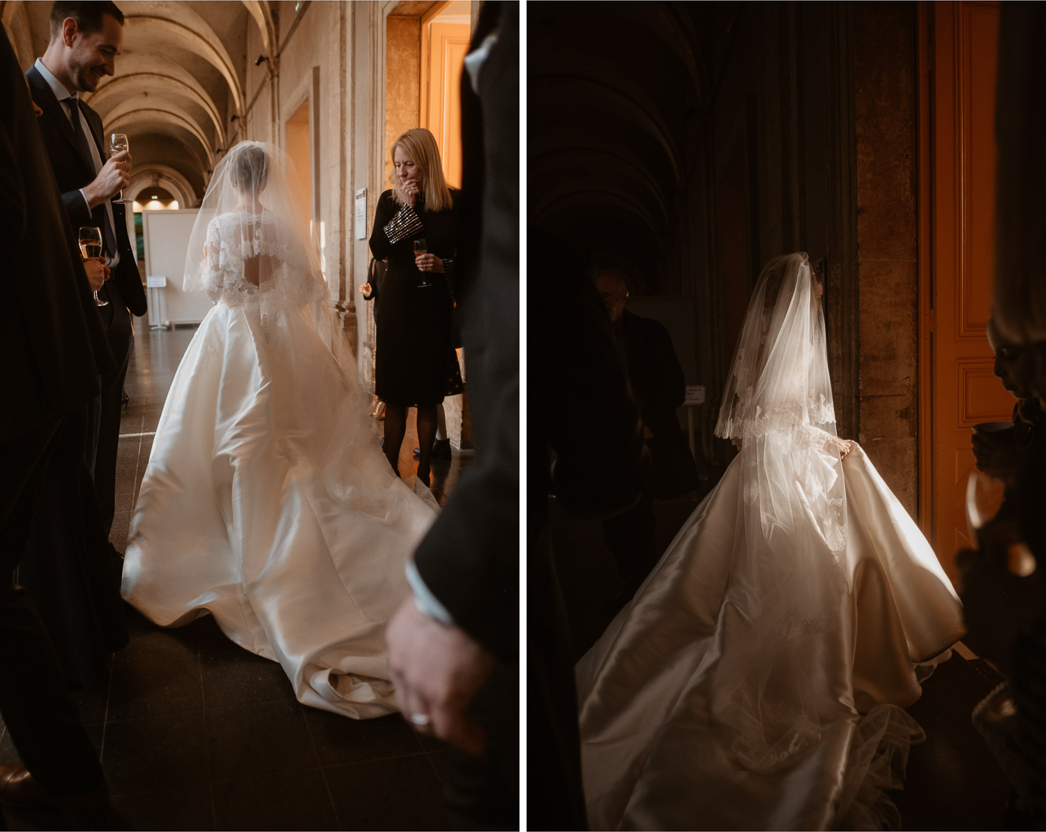 photographies d’un mariage chic d’hiver à l’Abbaye des Prémontrés de Pont-à-Mousson en Meurthe-et-Moselle