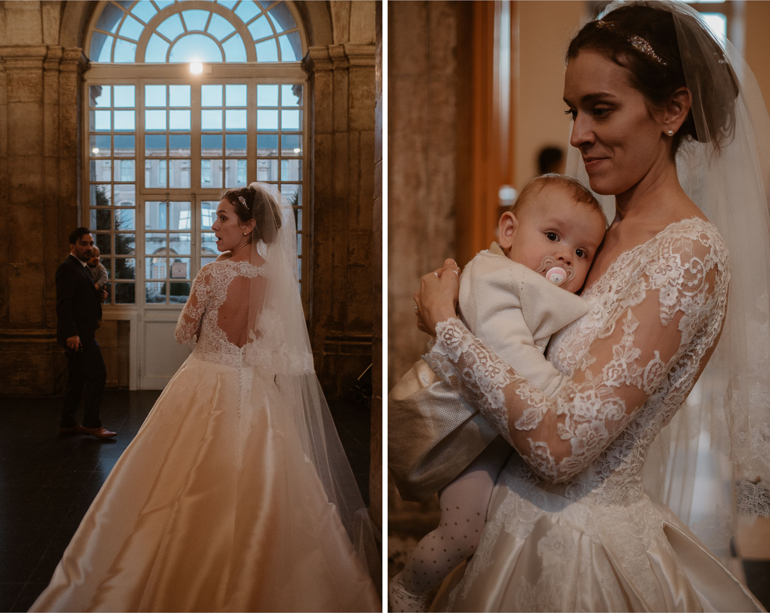 photographies d’un mariage chic d’hiver à l’Abbaye des Prémontrés de Pont-à-Mousson en Meurthe-et-Moselle