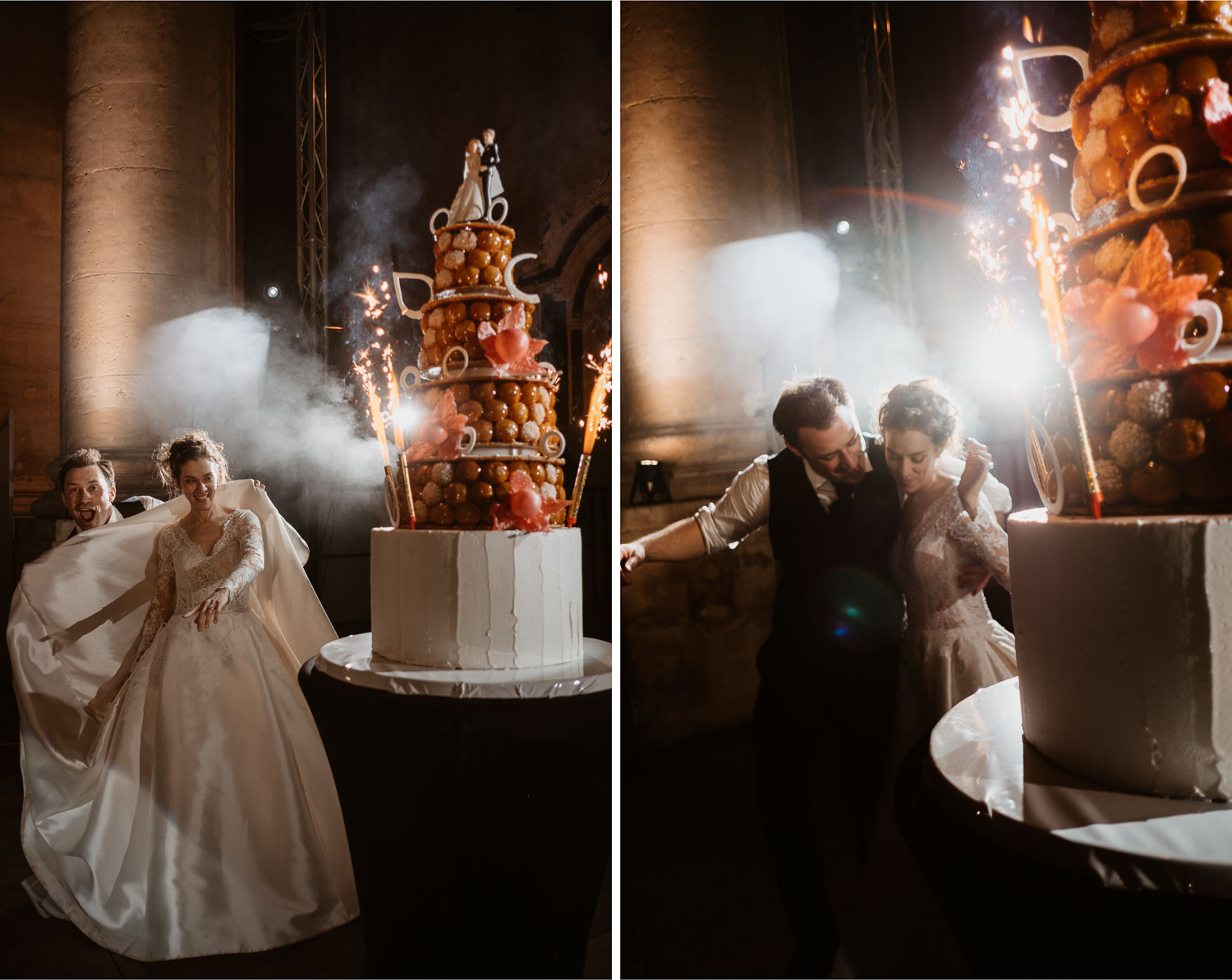 photographies d’un mariage chic d’hiver à l’Abbaye des Prémontrés de Pont-à-Mousson en Meurthe-et-Moselle