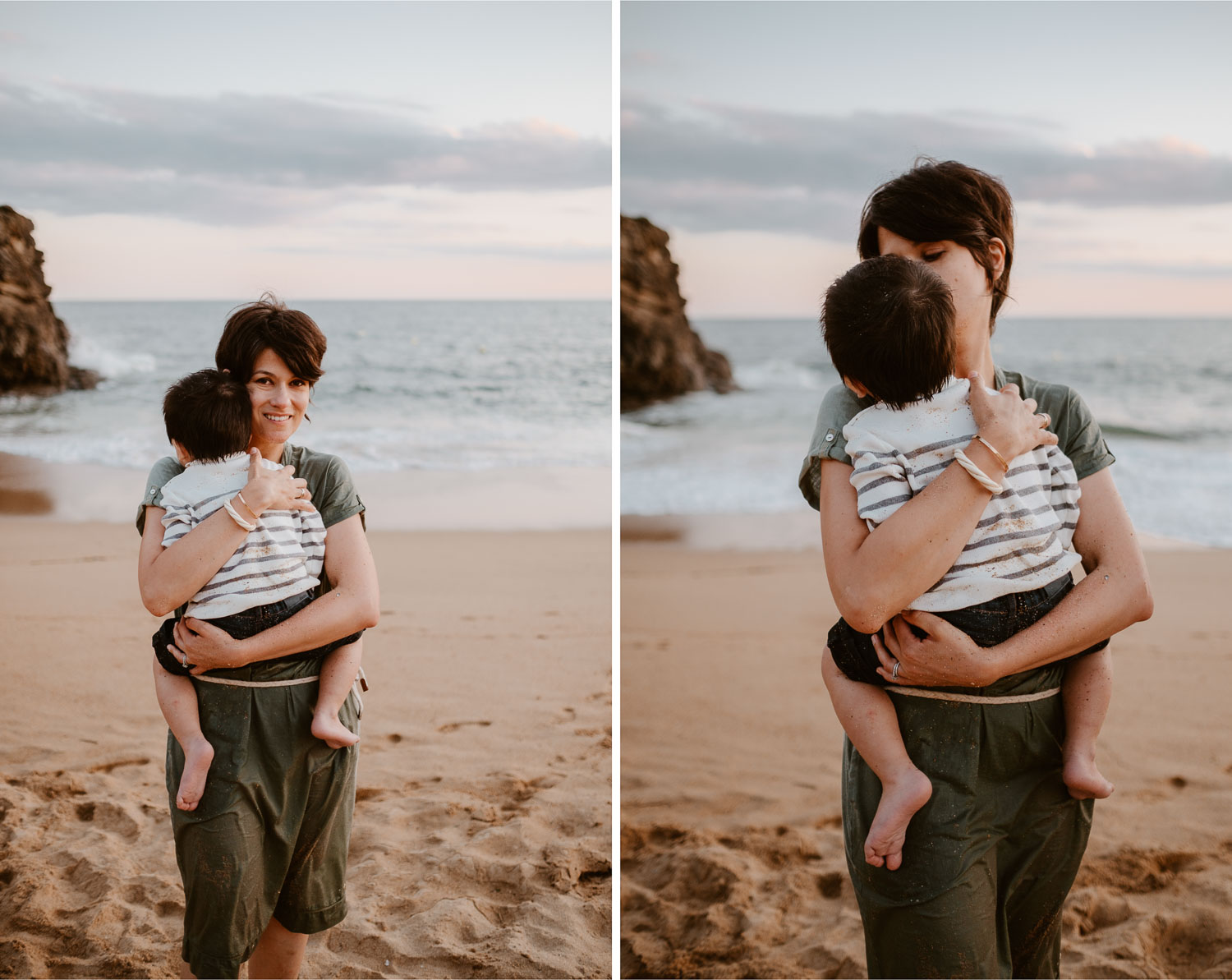 Séance photo lifestyle de famille en extérieur l’été sur la plage à Pornichet près de la Baule par Geoffrey Arnoldy photographe