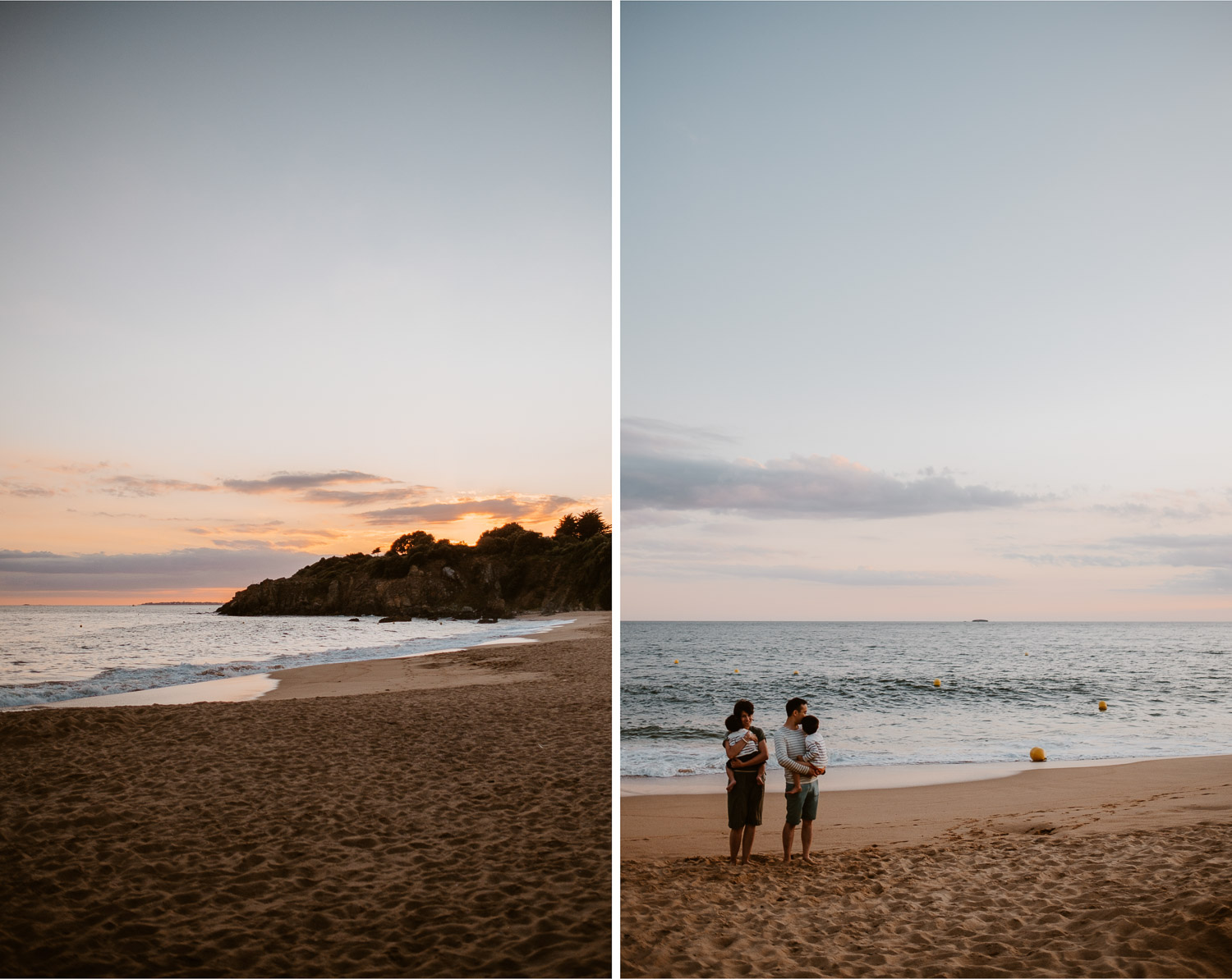 Séance photo lifestyle de famille en extérieur l’été sur la plage à Pornichet près de la Baule par Geoffrey Arnoldy photographe