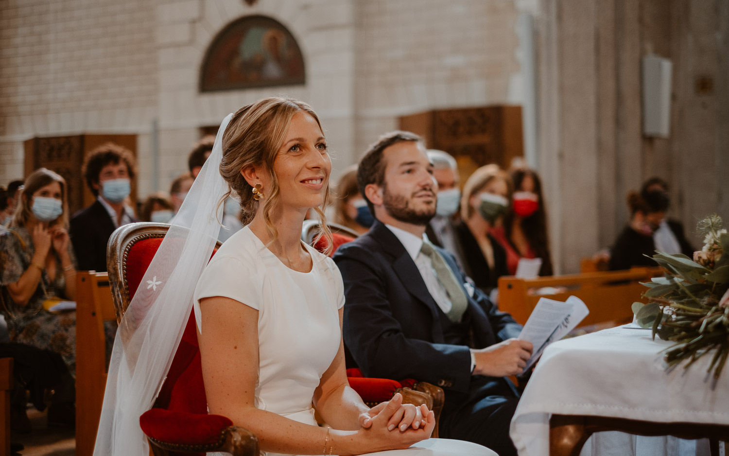 Reportage photo d'une cérémonie religieuse d'un mariage à la Baule