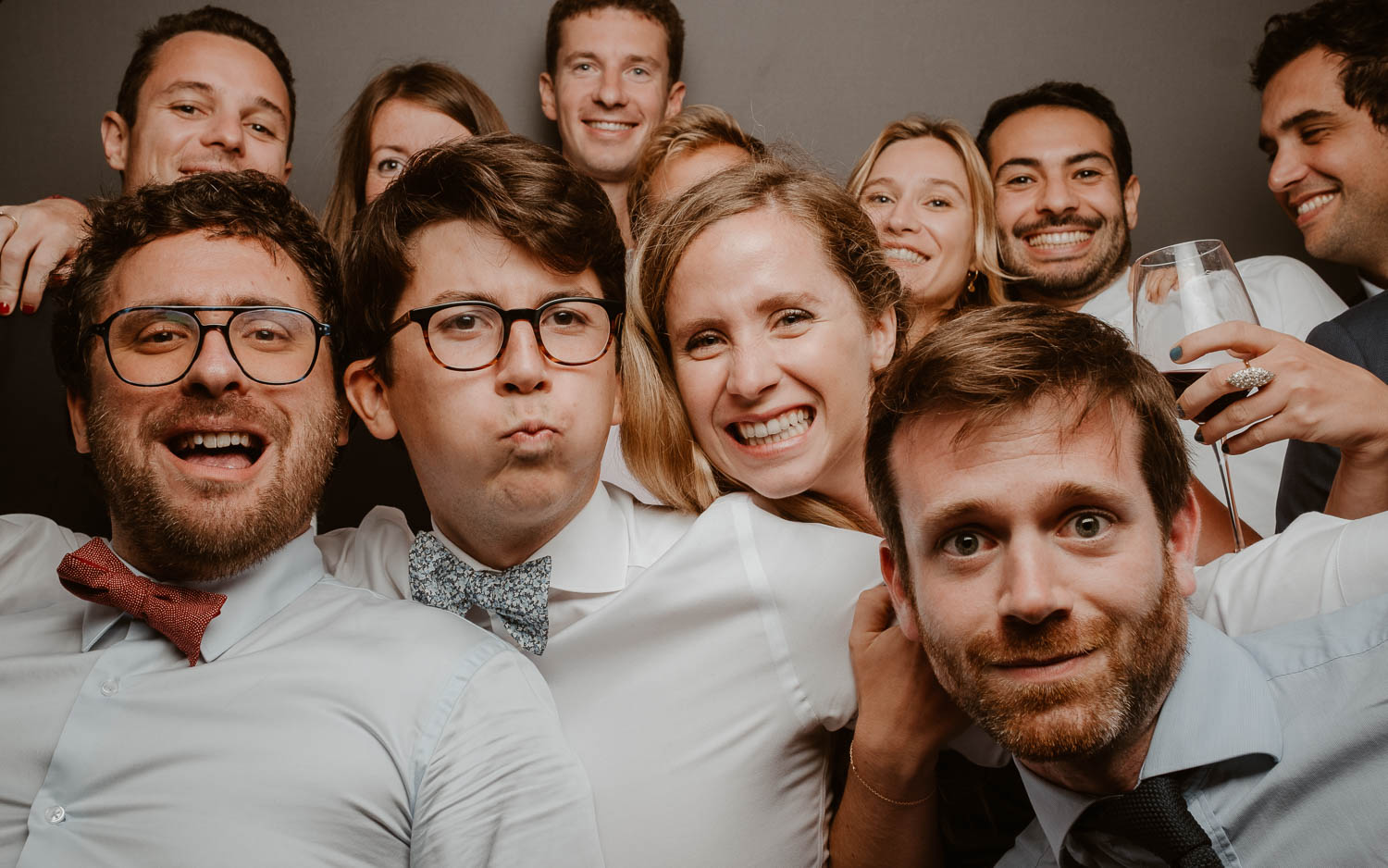 Studio photo lors d'une soirée de mariage au château de Lauvergnac à la turballe