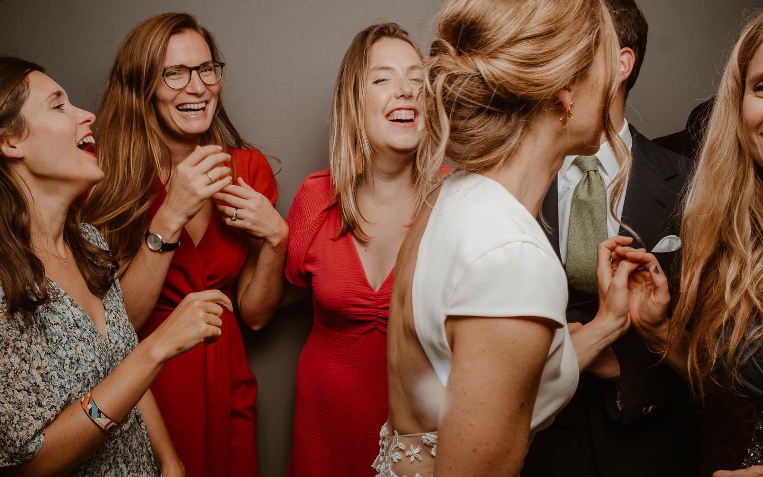 Studio photo lors d'une soirée de mariage au château de Lauvergnac à la turballe