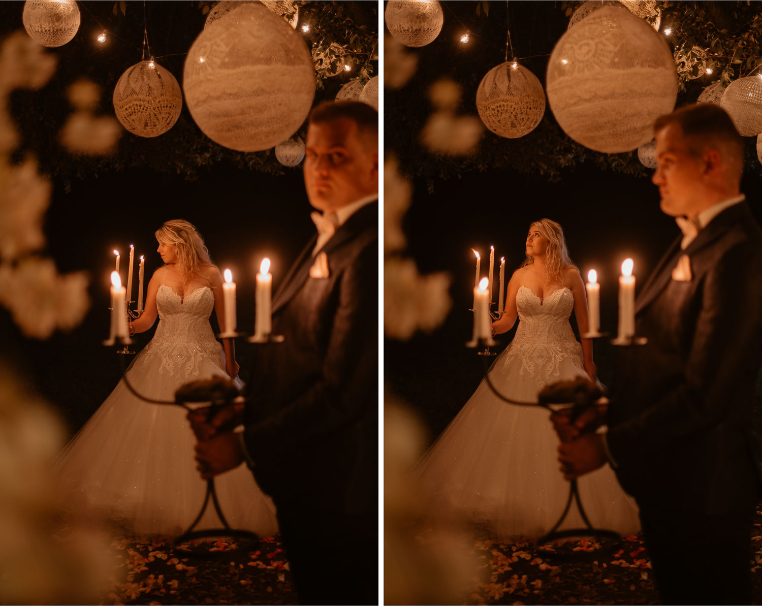 Photographies au thème Princesse d'une séance couple après mariage mise en scène avec créations MaillO design