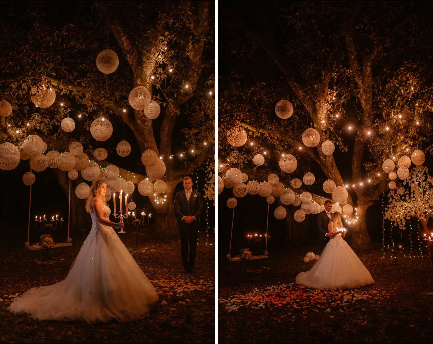 Photographies au thème Princesse d'une séance couple après mariage mise en scène avec créations MaillO design