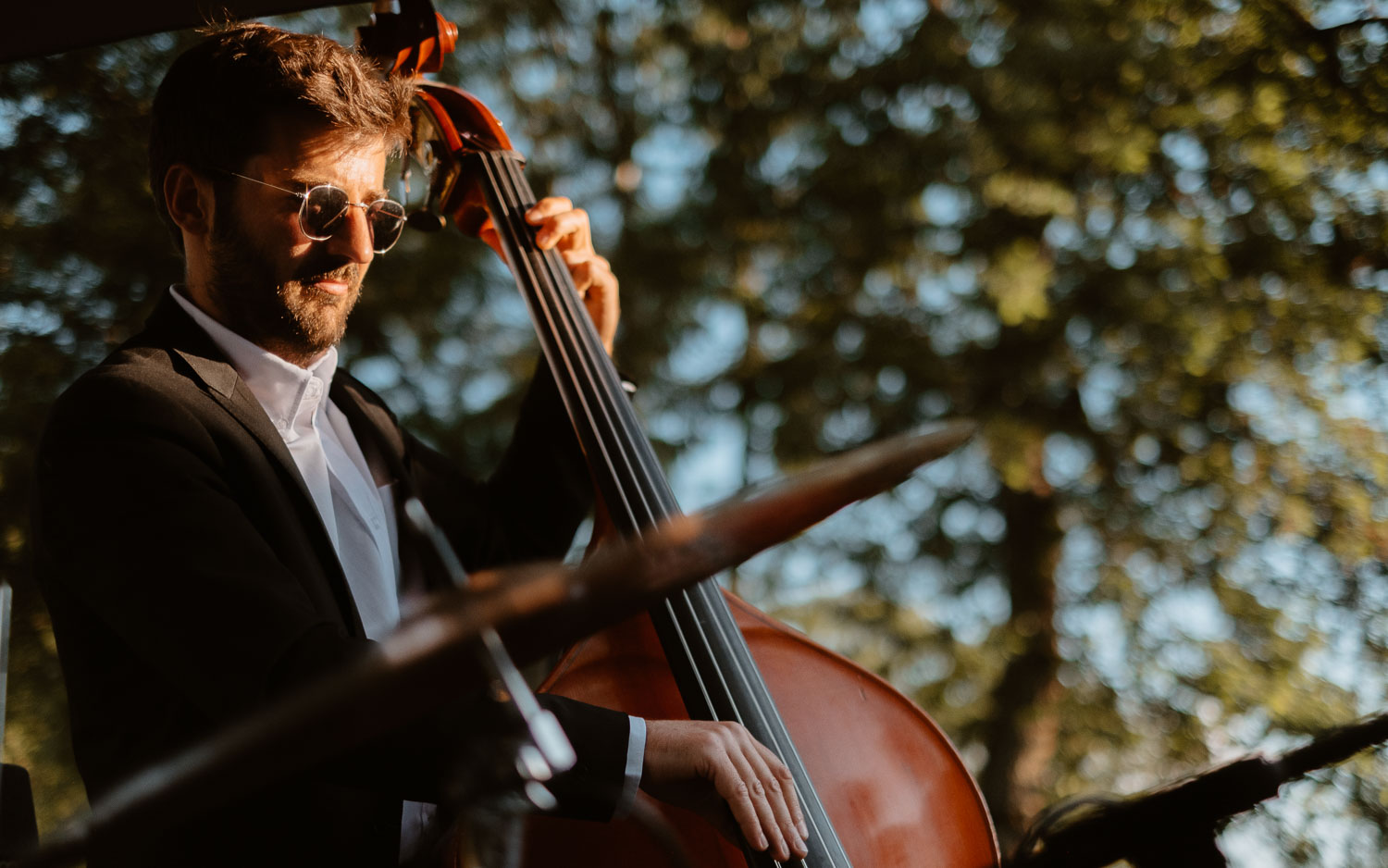 Groupe de jazz sur un cocktail de mariage