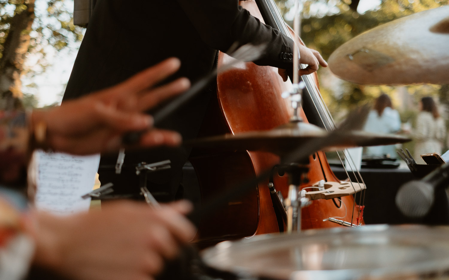 Groupe de jazz sur un cocktail de mariage